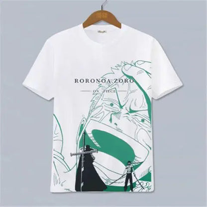 The 2026 New Hot Selling ONE PIECE Luffy, Ace，Sauron， Anime Peripheral Clothing Short Sleeved Men'S and Women'S Cartoon Y2K