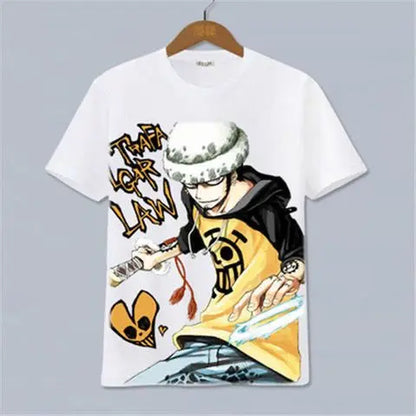 The 2026 New Hot Selling ONE PIECE Luffy, Ace，Sauron， Anime Peripheral Clothing Short Sleeved Men'S and Women'S Cartoon Y2K