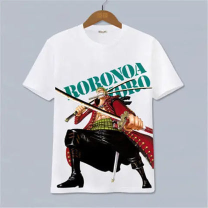 The 2026 New Hot Selling ONE PIECE Luffy, Ace，Sauron， Anime Peripheral Clothing Short Sleeved Men'S and Women'S Cartoon Y2K