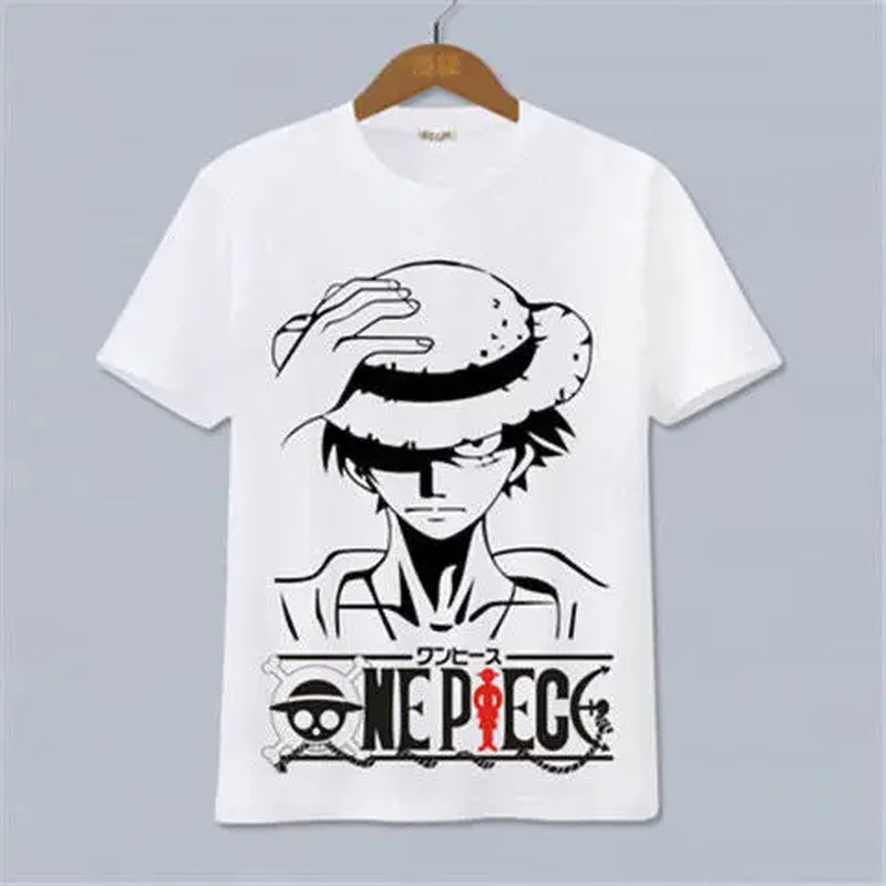 The 2026 New Hot Selling ONE PIECE Luffy, Ace，Sauron， Anime Peripheral Clothing Short Sleeved Men'S and Women'S Cartoon Y2K