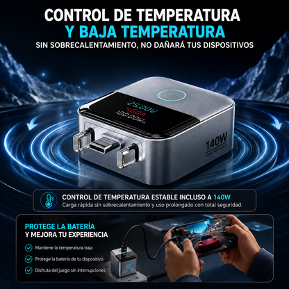 SmartCut 140W™ – El adaptador que desconecta la carga automáticamente al llegar al 100 %