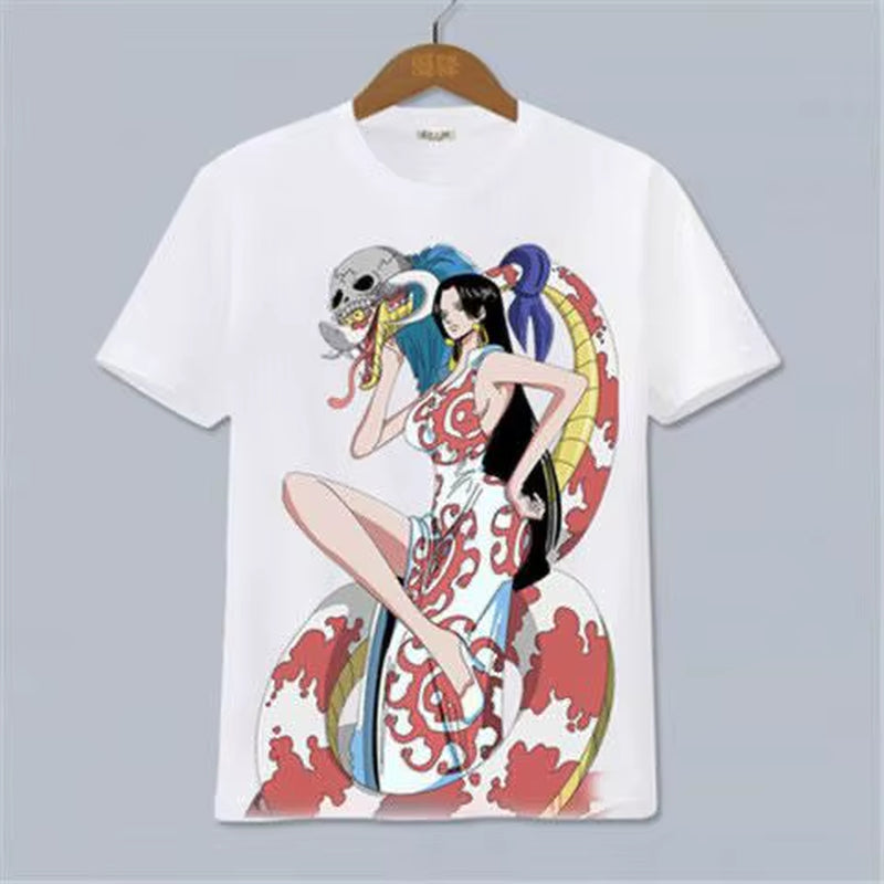 ONE PIECE Luffy, Ace, Sauron, Anime Peripheral Clothes Short-Sleeved Men'S and Women'S Cartoon T-Shirts Y2K