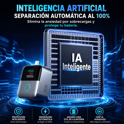 SmartCut 140W™ – El adaptador que desconecta la carga automáticamente al llegar al 100 %