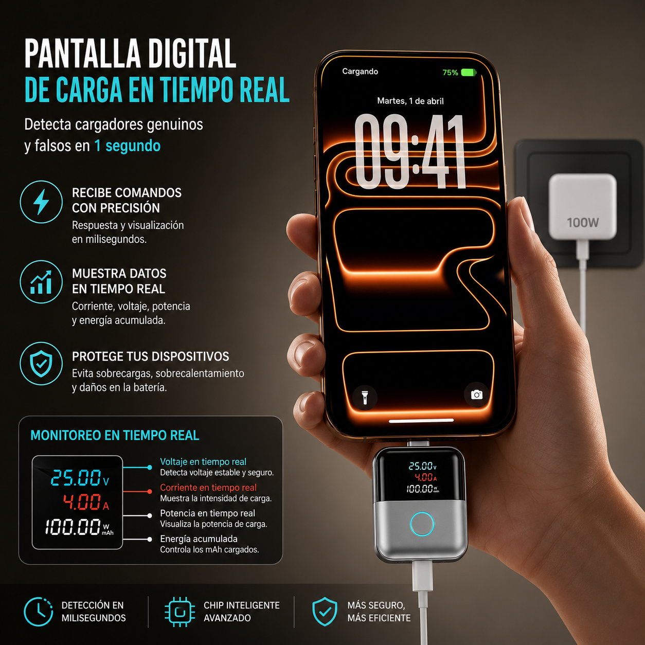 SmartCut 140W™ – El adaptador que desconecta la carga automáticamente al llegar al 100 %