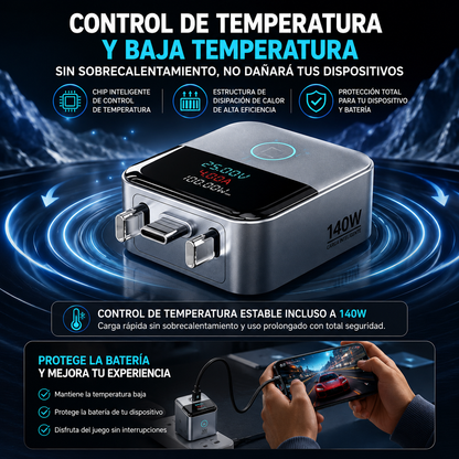 SmartCut 140W™ – El adaptador que desconecta la carga automáticamente al llegar al 100 %