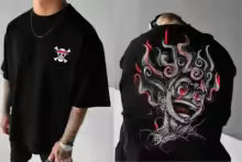 Camiseta clásica de cómic Manga corta Cuello redondo Verano Parejas para hombres y mujeres