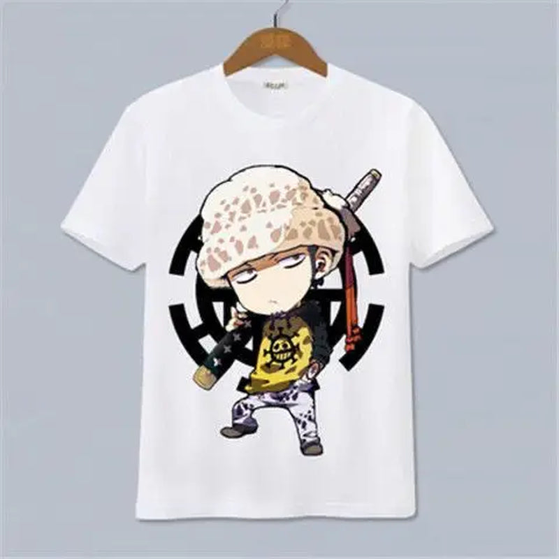 The 2026 New Hot Selling ONE PIECE Luffy, Ace，Sauron， Anime Peripheral Clothing Short Sleeved Men'S and Women'S Cartoon Y2K
