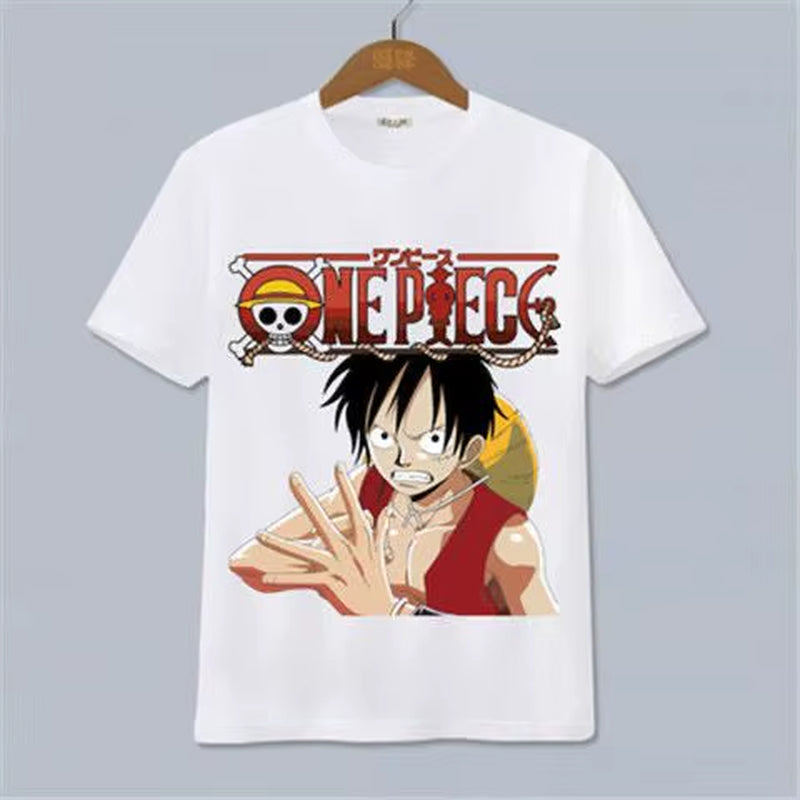 ONE PIECE Luffy, Ace, Sauron, Anime Peripheral Clothes Short-Sleeved Men'S and Women'S Cartoon T-Shirts Y2K